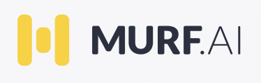 Het logo van Murf.ai, een AI-tool voor realistische tekst-naar-spraakstemmen.