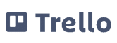 Een logo van Trello, een visuele samenwerkingstool met AI-ondersteuning.