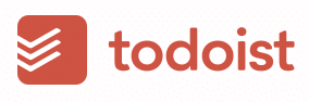 Het logo van Todoist, een populaire takenmanager met AI-functionaliteit.